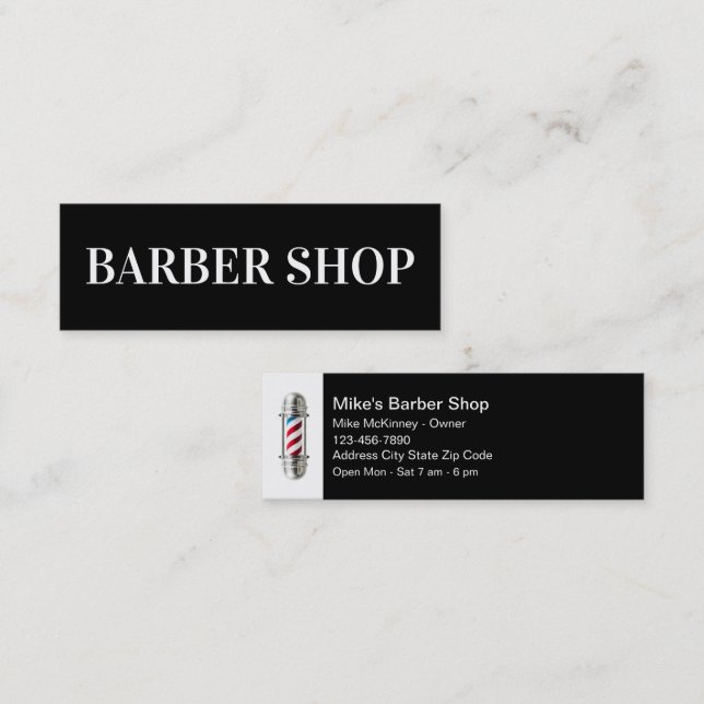 Barber Shop Tarjetas de visita simples con luz de  (Anverso / Reverso)