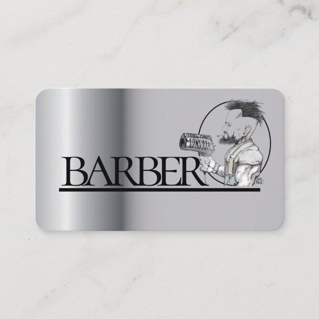 Barber tarjeta de visita (Anverso)