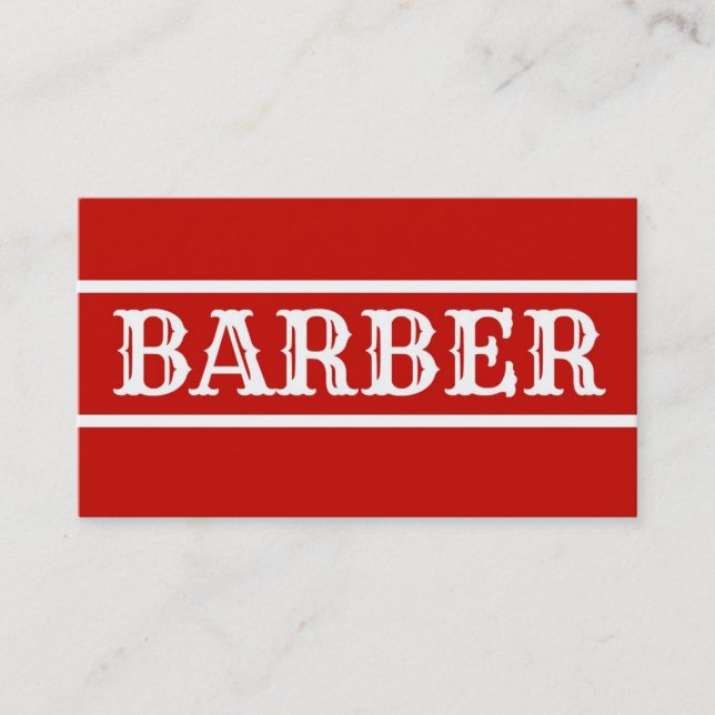 Barber tarjeta de visita (Anverso)
