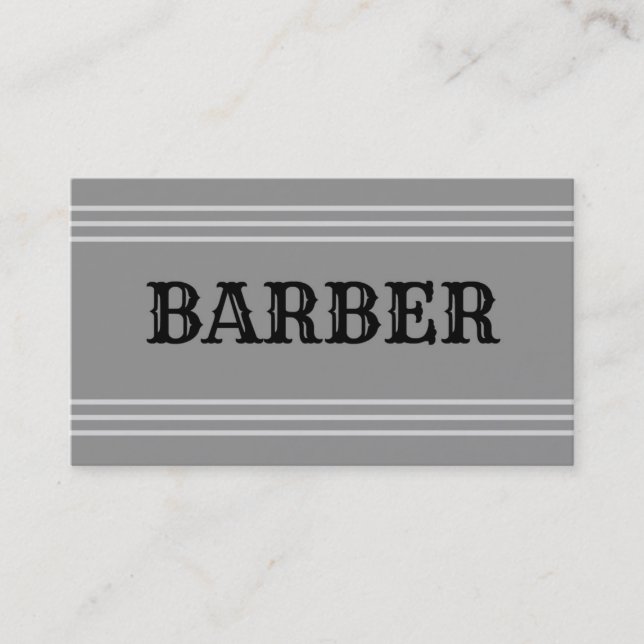 Barber tarjeta de visita (Anverso)