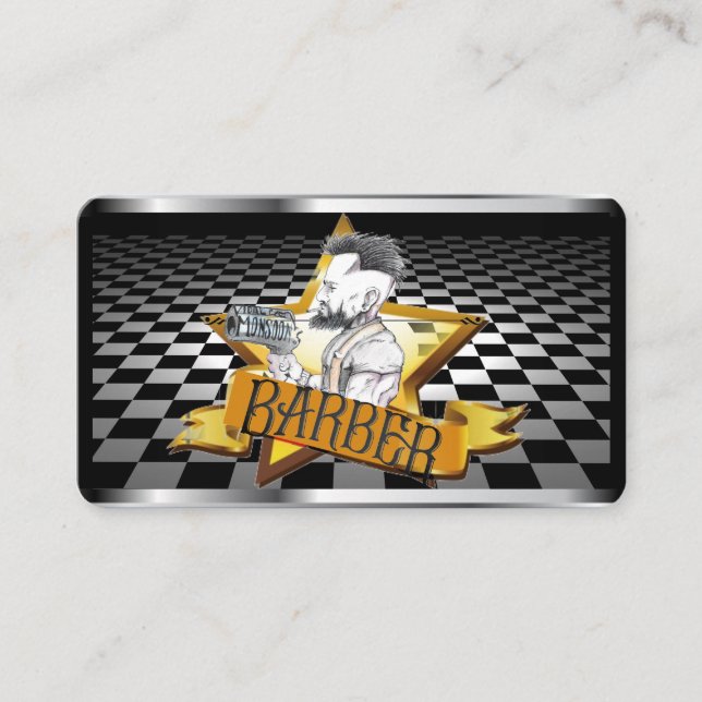 Barber tarjeta de visita (Anverso)