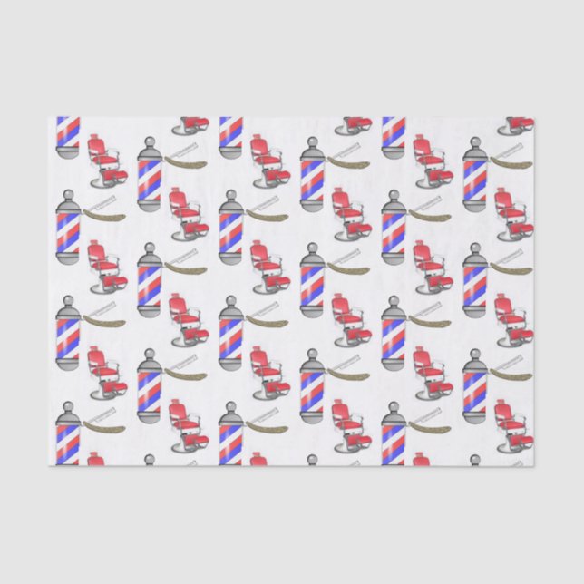 Barbería de papel de tejidos decorativos (Anverso)