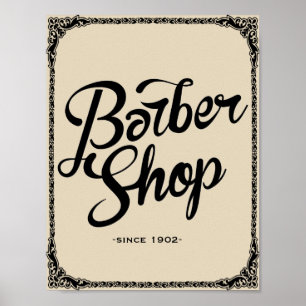 barbería desde la impresión de arte de carteles 