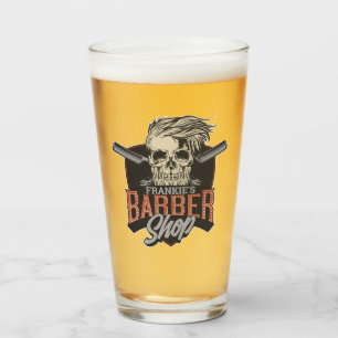 Barbería personalizada Hipster Skull y Razors