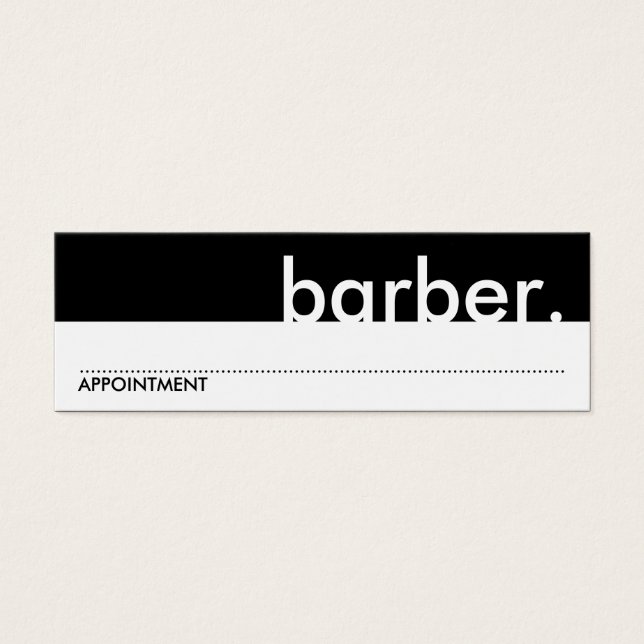 barbero. (Tarjeta de citas) (Frente)