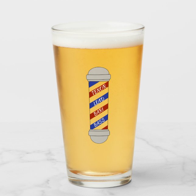 Barbershop Barber Pole Parts Cup (Anverso (lleno))