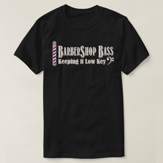 Barbershop Bass mantiene el cuarteto de camisetas  (Diseño del anverso)