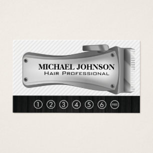 Barbershop Hair Clippers   Tarjeta Punch