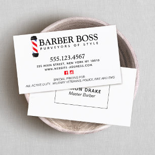 Barbershop - Tarjeta de presentación tradicional