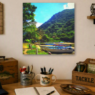 Barcas de Pesca del Río Mismaloya México 0350 Arte