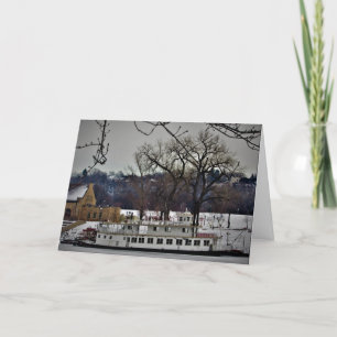 "Barcaza del Puerto de St. Paul" Tarjeta de Navida