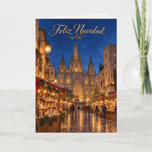 Barcelona Catedral Feliz Navidad