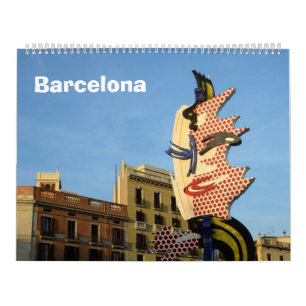Barcelona, España, Calendario de Pared de 12 meses