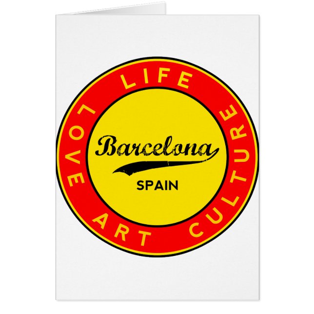 Barcelona, España, círculo rojo, arte (Frente)