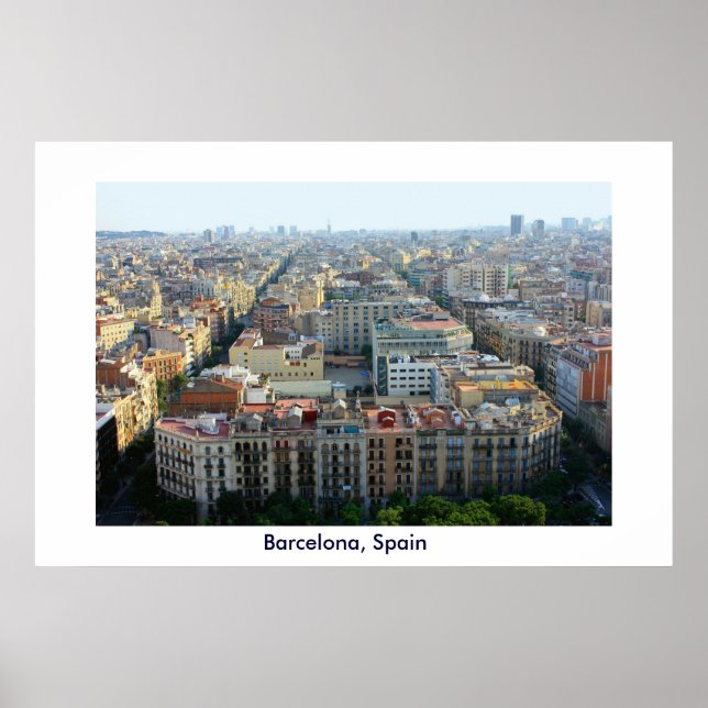 Barcelona, España, impresión poster (Frente)