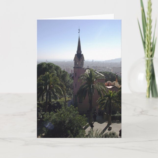 Barcelona, España, tarjeta de felicitación (Anverso)