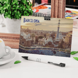 Barcelona, España - Tarjeta postal Park Guell