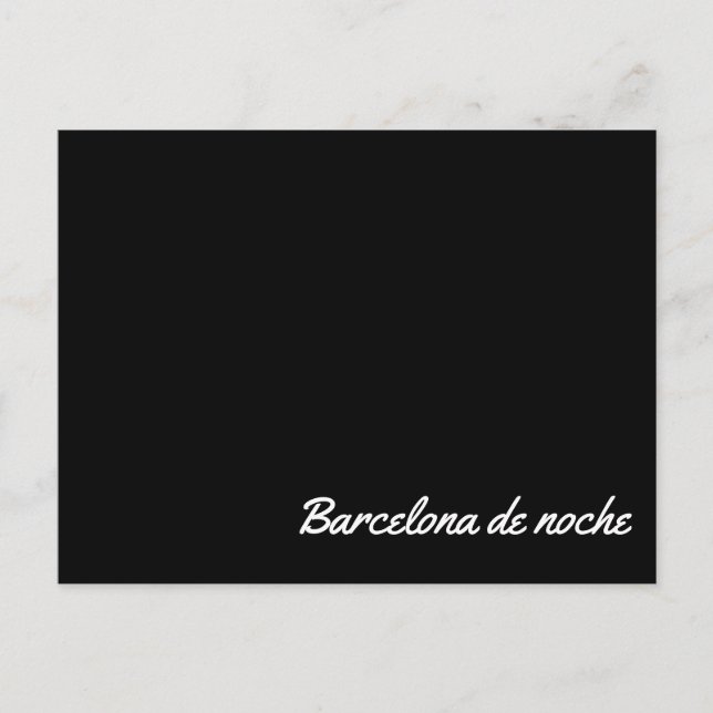 Barcelona postal de noche (Anverso)