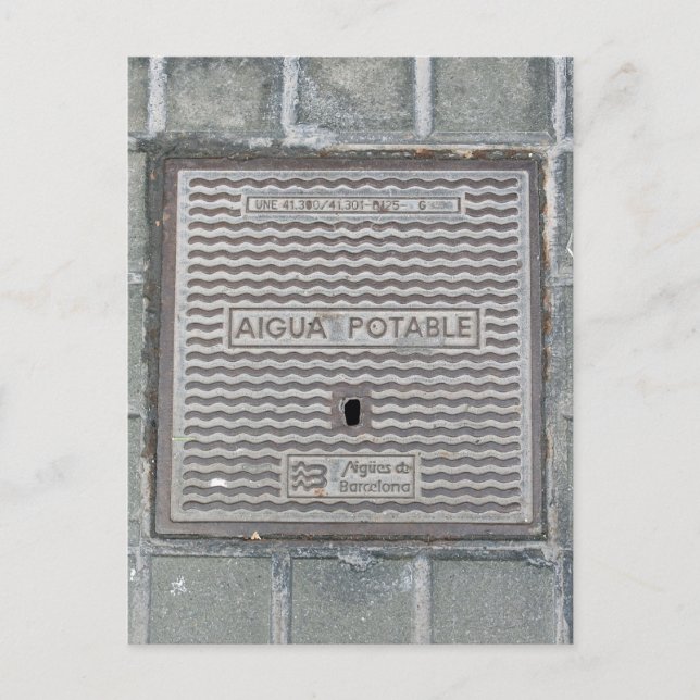 Barcelona, tarjeta postal de cubierta de España (Anverso)