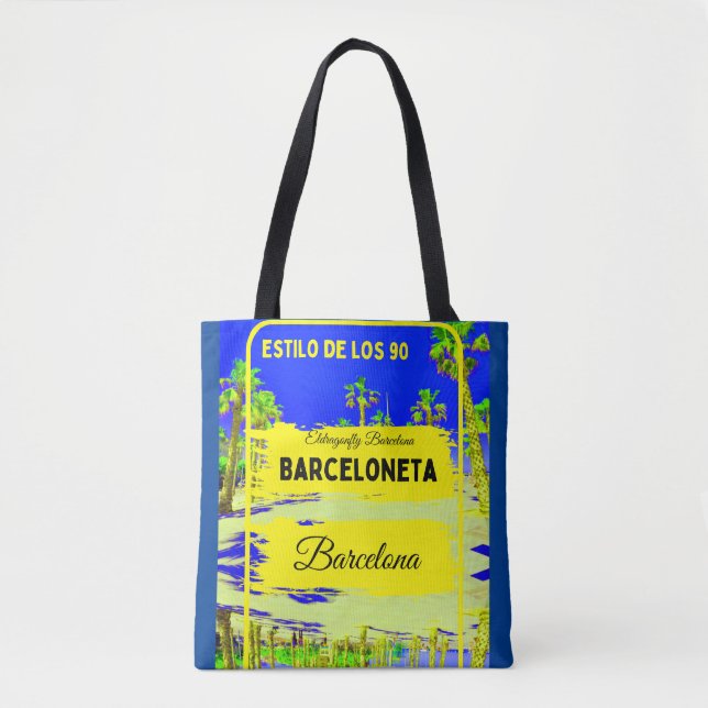 Barceloneta, bolsa de estilo barcelonés-azul oscur (Anverso)