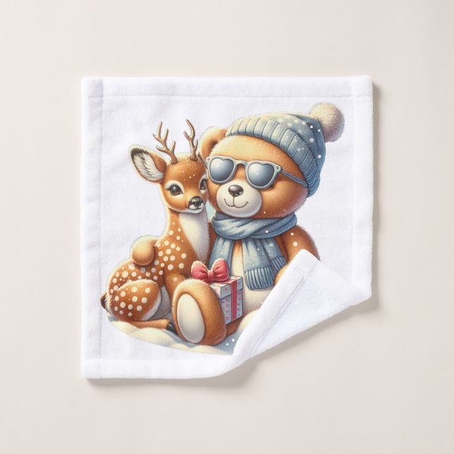 Bärchen und sein lieber Freund - drollig (Toallita)