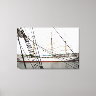 Barco alto blanco - Lienzo
