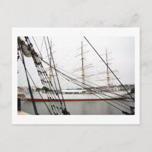 Barco alto blanco - Postal