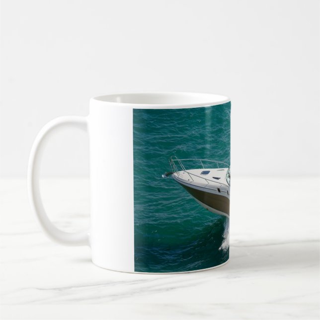 Barco blanco de cerámica de las tazas de las tazas (Izquierda)