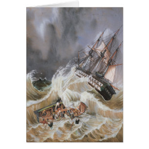 Barco Clipper Tormenta en el Mar 1870