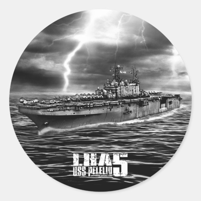 Barco de asalto anfibio Peleliu Pegatina (Anverso)