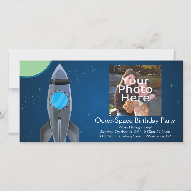 Barco de cohetes en el espacio ultraterrestre (Anverso)