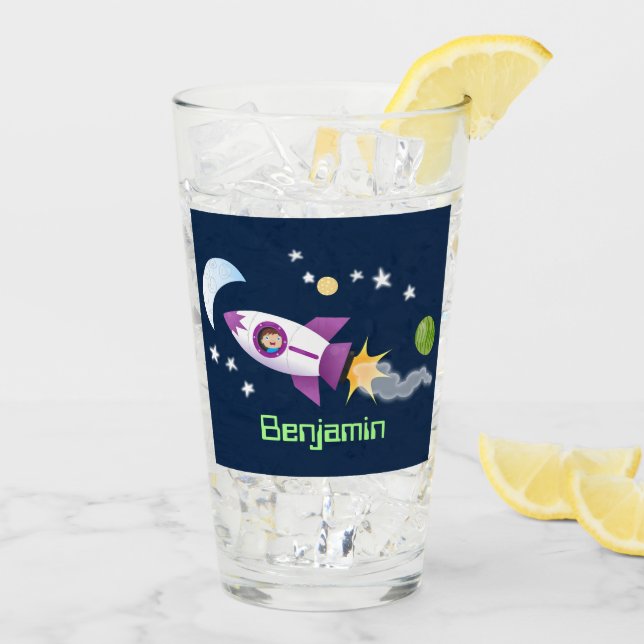 Barco de cohetes en ilustracion de personalizado e (Reverso (hielo))