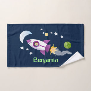 Barco de cohetes en ilustracion de personalizado e