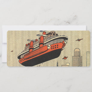 Barco de crucero de helicóptero de ciencia ficción
