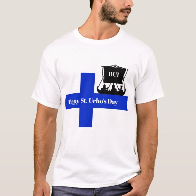 Barco de Fiesta vikino finlandés para la camiseta  (Anverso)