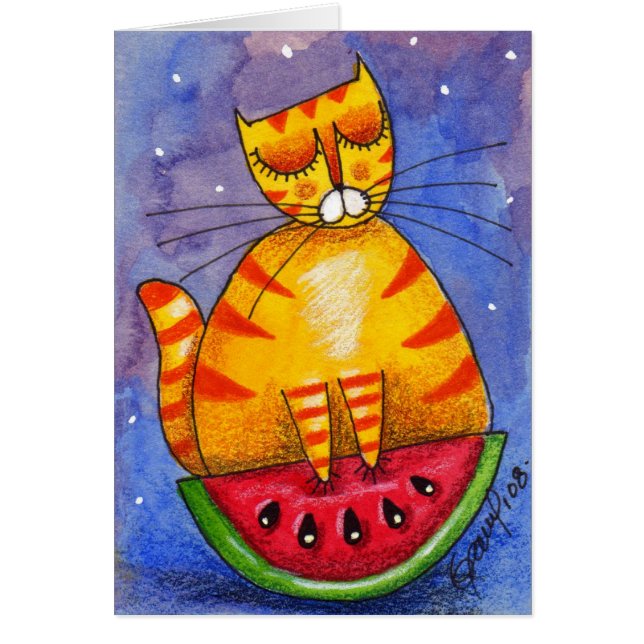 Barco de la sandía - tarjeta (Frente)