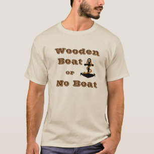 Barco de madera o camiseta sin barco