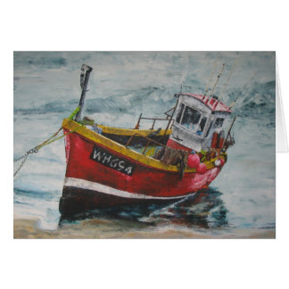 Barco de pesca amarrado