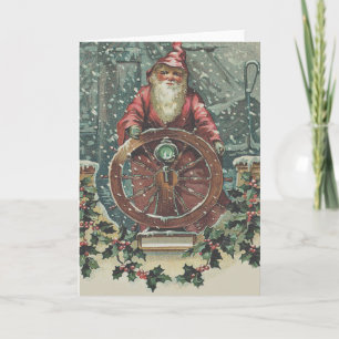 Barco de Santa Tormenta de Nieve de Navidad