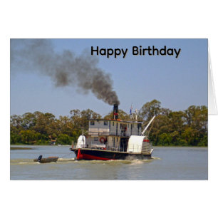 Barco de Vapor Navegando por el Río Murray, Tarjet