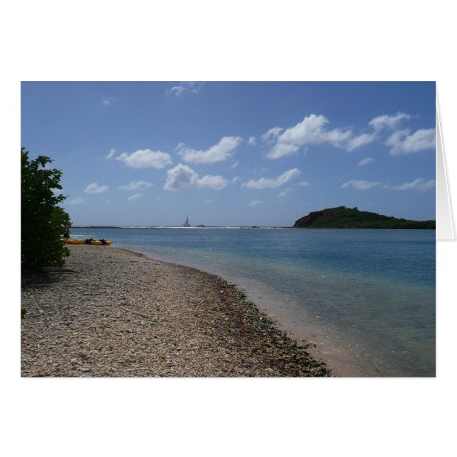 Barco de vela a la distancia en Santo Tomás (Anverso (Horizontal))