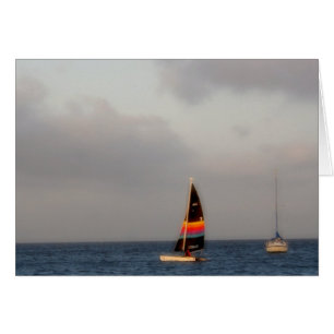 Barco de vela colorido