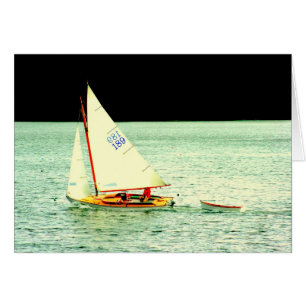 Barco de vela con bote inflable