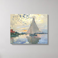Barco de vela de Monet Impresionismo francés Arte 