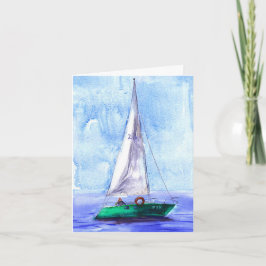 "Barco de vela" en blanco