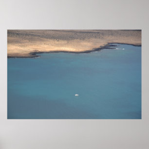Barco de vela en el Mar Azul - Impresión fotográfi