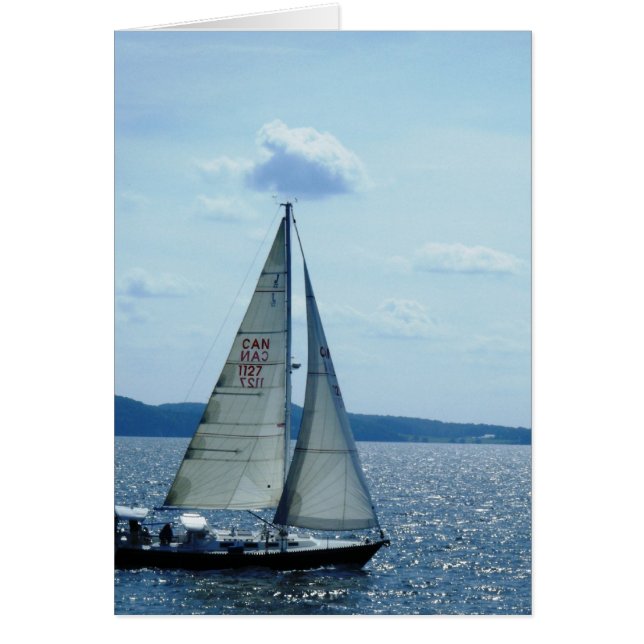 "Barco de vela, lago Champlain" (Frente)