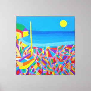 Barco de vela por la imprenta de lienzo estirado e