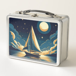Barco de vela por la noche