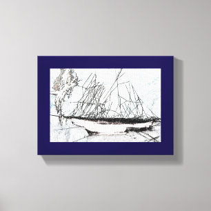 Barco de Vela Telaraña Arte Digital Único de la Na